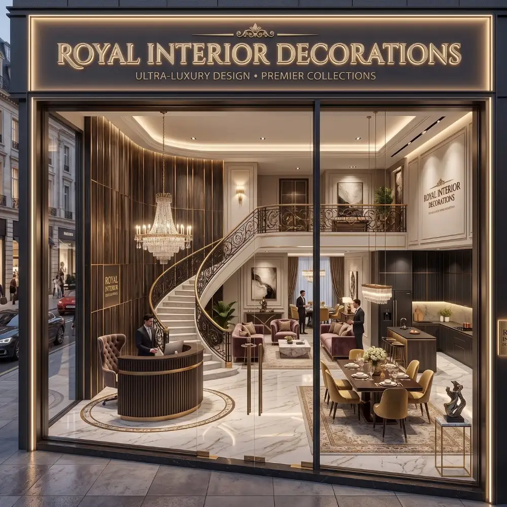 Royal Interior Decorations showroom and interior work